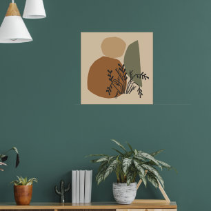 Abstrato geométrica, poster de pastel moderno míni
