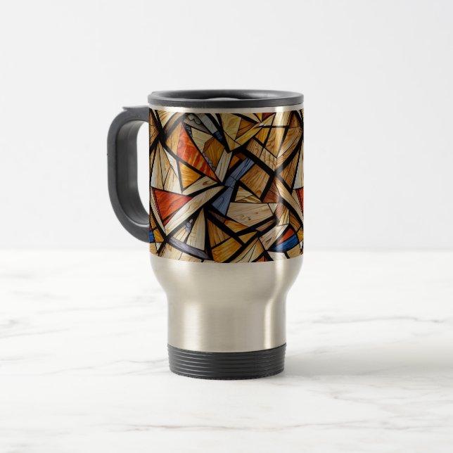 Abstrato geométrico 20 - Caneca de viagem (Frente Esquerda)