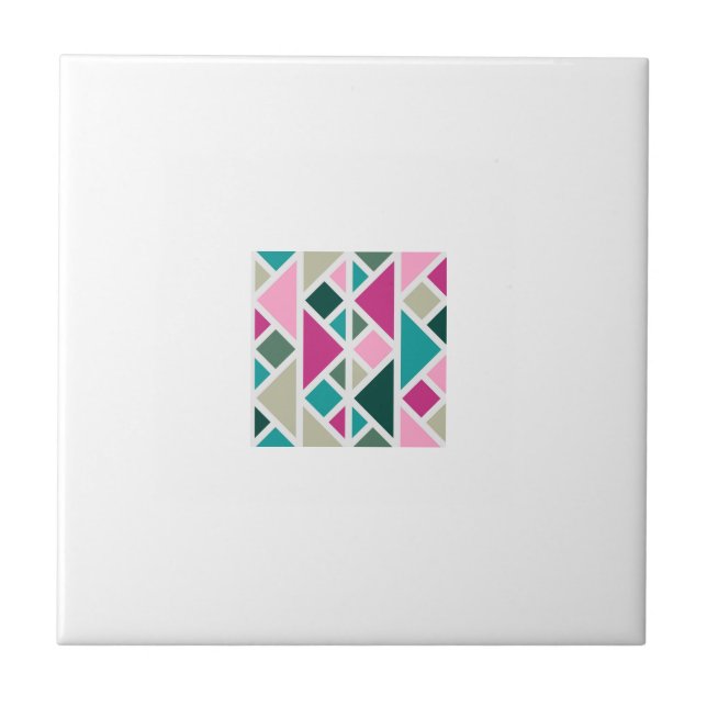 Abstrato geométrico de fuchsia turquoise (Frente)