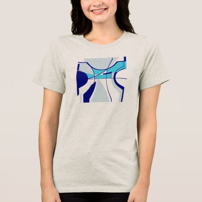 Abstrato Geométrico de Marinho Aqua (Frente)