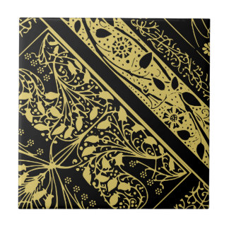 Abstrato Geométrico Floral da Deco de Arte Dourada