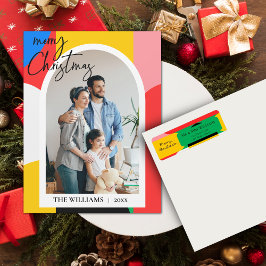 Abstrato Geométrico Foto de Padrão Feliz Natal