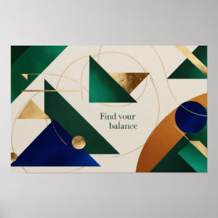 Abstrato Geométrico Modern poster minimalista