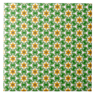 Abstrato Geométrico Verde Amarelo Moderno