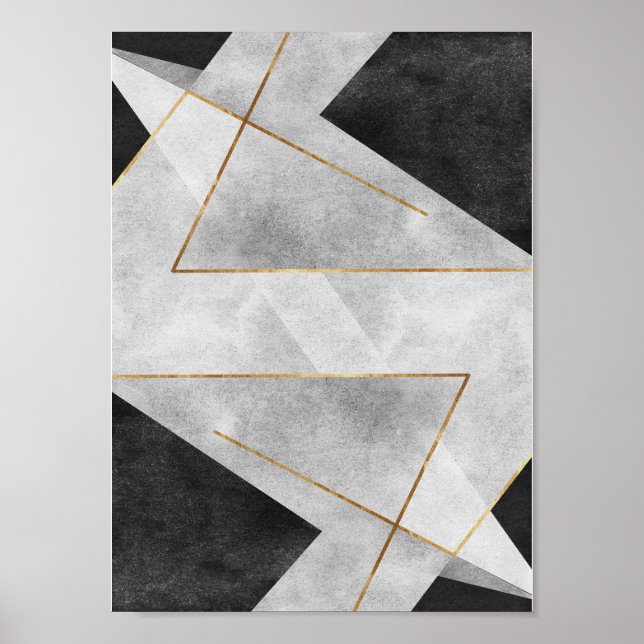 Abstrato Geométrico Wall Art Poster (Frente)