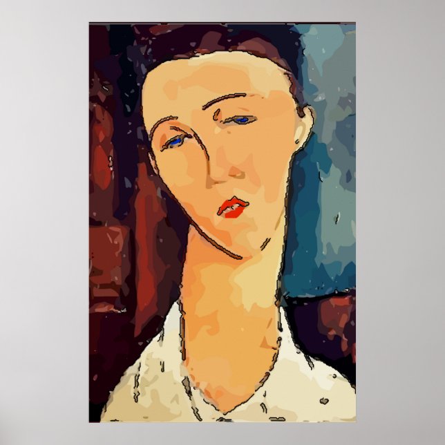 Abstrato Girl Face, adicione ou edite Poster de te (Frente)