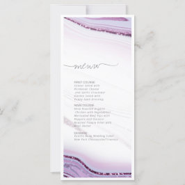 Abstrato Glitter Strata Wedding Menu 2 Lilac ID903