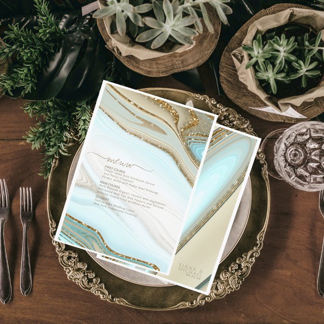 Abstrato Glitter Strata Wedding Menu ID903 (Criador carregado)