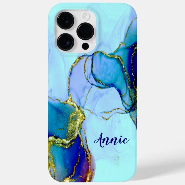 ABSTRATO GLITTERING BLUE COLOR PERSONALIZADO (Verso)