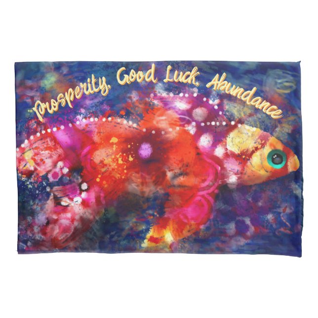 Abstrato Goldfish Púrpura Cor-de-rosa-laranja (Frente)