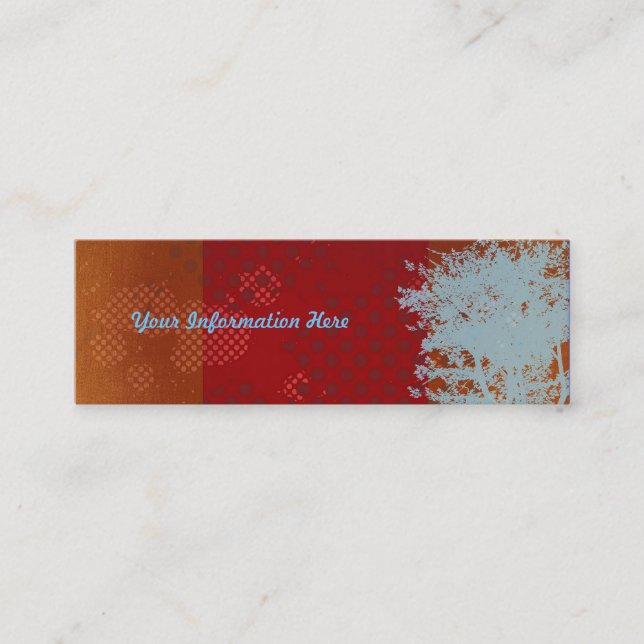 Abstrato Grunge Tree Bookmark Cartões de visitas (Frente)