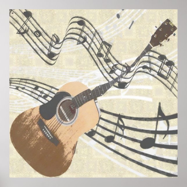 Abstrato Guitar Poster (Frente)