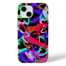 Abstrato Hearts iPhone 15 Case