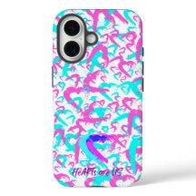 Abstrato Hearts iPhone 16 Case