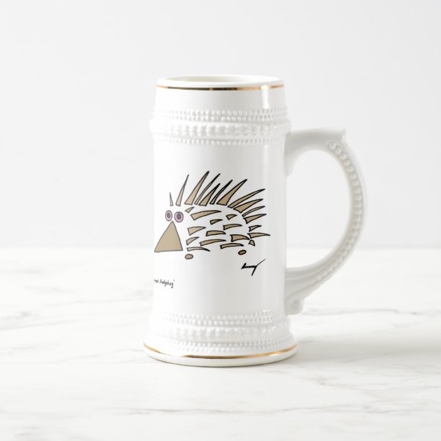 Abstrato Hedgehog Caneca de cerveja (Direita)