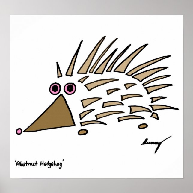 Abstrato Hedgehog Poster (Frente)