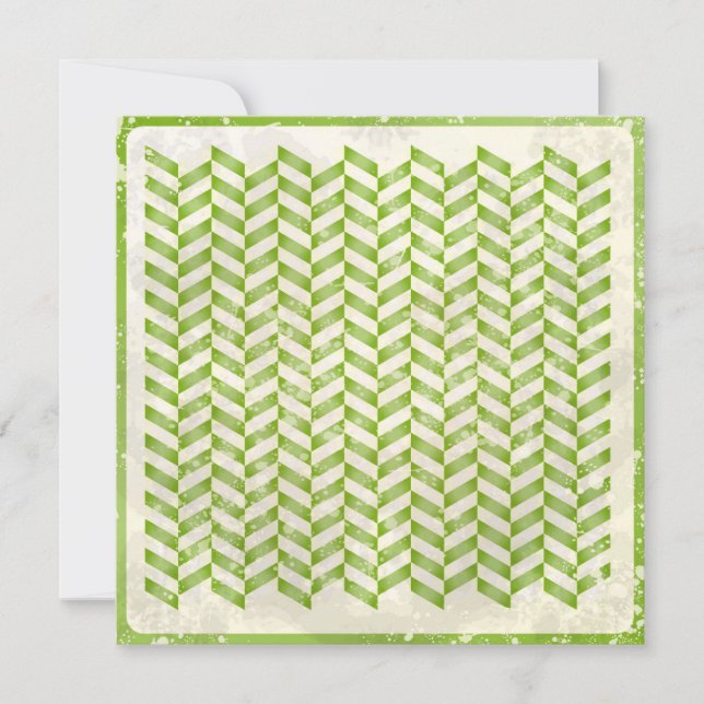 Abstrato herringbone em verde (Frente)