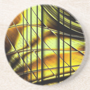 Abstrato Honeygold Sandstone Porta copos