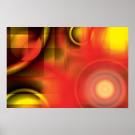 Abstrato in Reds and Yellows poster