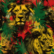 Abstrato Jungle Rasta Lion One Love Reggon Jamaica