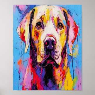 Abstrato Labrador Impressão (ESCOLHA O TAMANHO) Pr