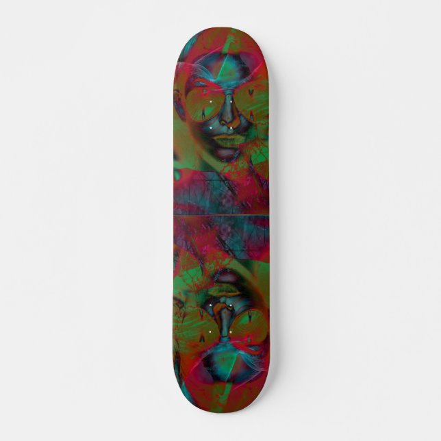 Abstrato Lady Skateboard (Frente)