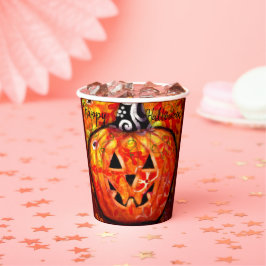 Abstrato Laranja do Halloween Whimsical Jack-O-Lan