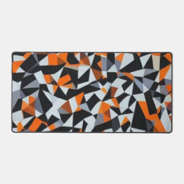 Abstrato Laranja e Arte Geométrica Negra