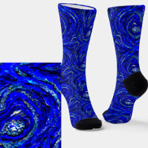Abstrato Light e Dark Blue Swirls