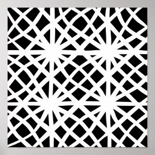Abstrato - Linhas cruzadas brancas em Impressão p