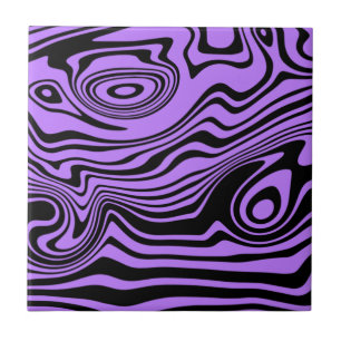 Abstrato Linhas Pretas e Roxas Pervertidas - Perso