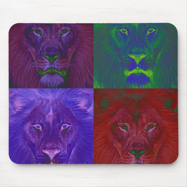 Abstrato Lions Mousepad (Frente)