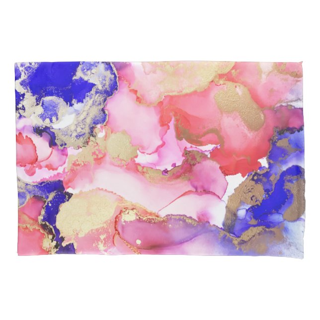 Abstrato Líquido, Dourado, Cor-de-rosa, cor-de-ros (Frente)