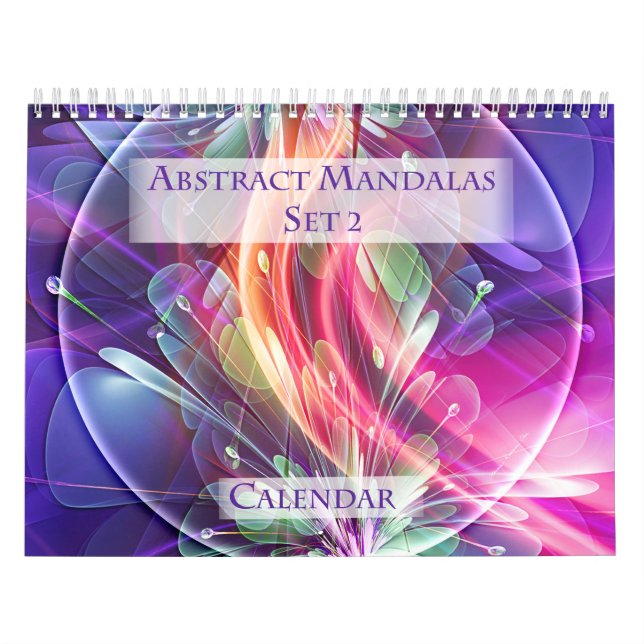 Abstrato Mandalas Definir 2 Calendário (Capa)