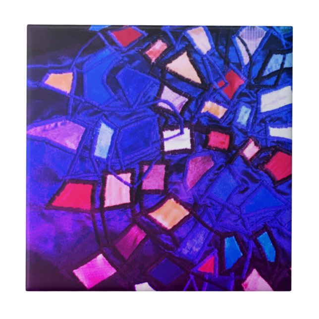 Abstrato marinho púrpura, cor-de-rosa, marinho azu (Frente)