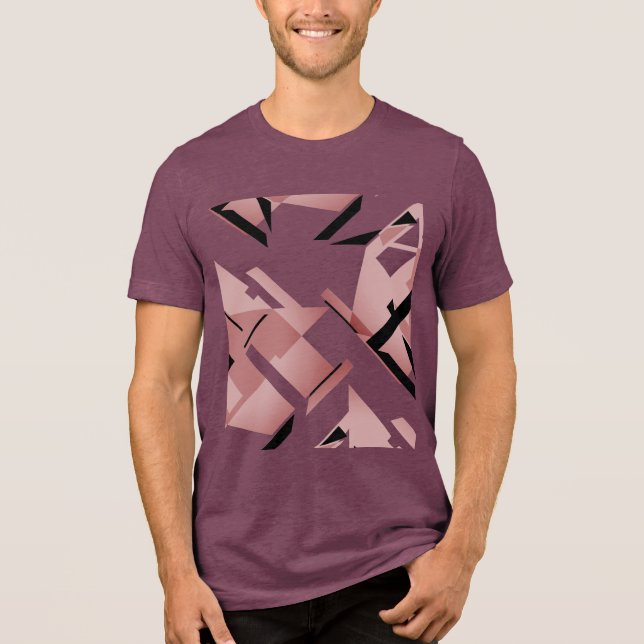 Abstrato MCM inspirado no Burgundy Pink Black Shap (Frente)