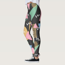 Abstrato Memphis Leggings