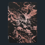 Abstrato Metálico Rosa de Cobre Preto Marble<br><div class="desc">design florenceK mínimo e elegância</div>
