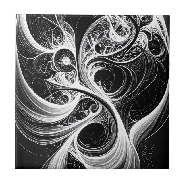 Abstrato Mind Network Art Cerâmica Azulejo (Frente)