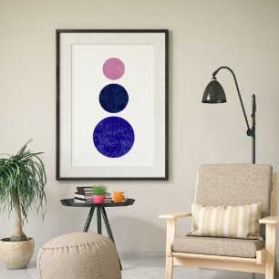 Abstrato minimalista moderno - Poster de círculos 