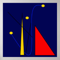 Abstrato Miro Inspirado Poster