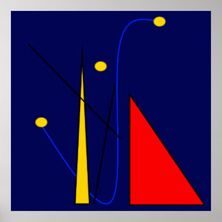 Abstrato Miro Inspirado Poster