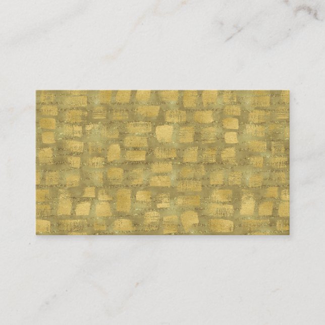 Abstrato Modern Art Cartões de visitas Dourada Bur (Frente)