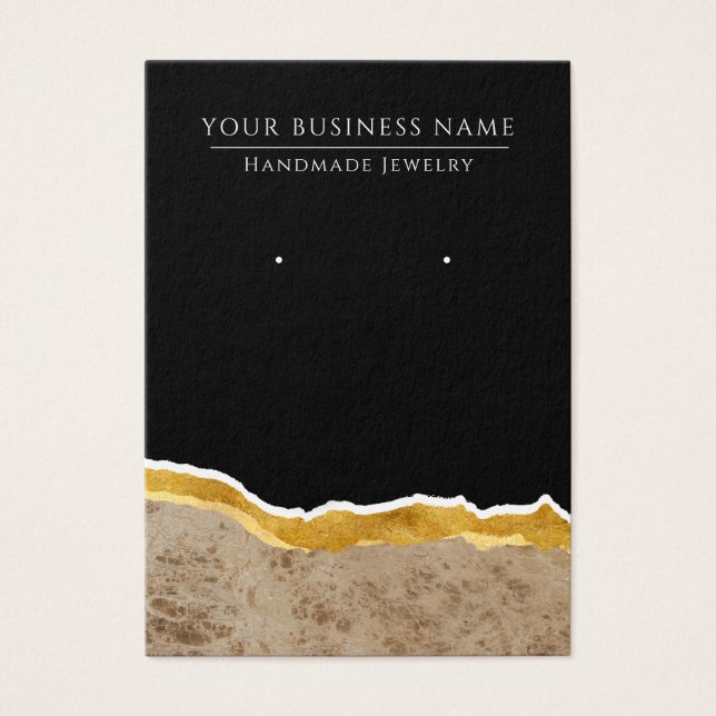 Abstrato Modern Earring Display Cards (Frente)
