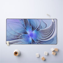 Abstrato Modern Fractal Art Lavanda Azul