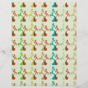 Abstrato Modern Multicolor Tulip Floral