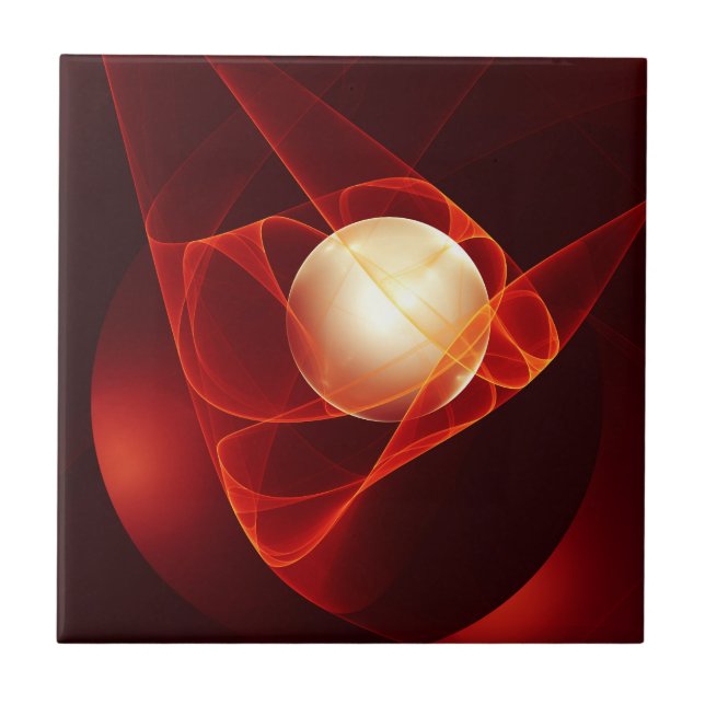 Abstrato Modern Red Cream Fantasy Arte Fractal (Frente)