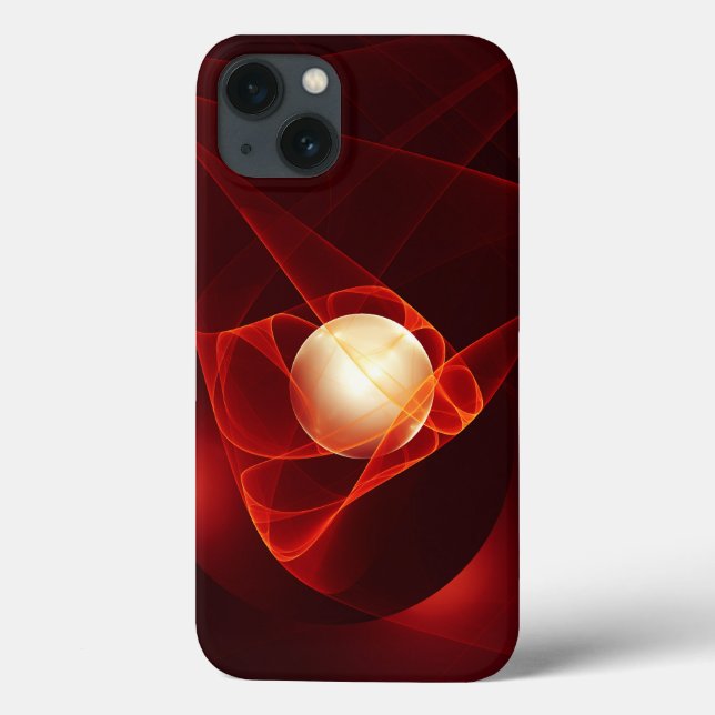Abstrato Modern Red Cream Fantasy Arte Fractal (Verso)