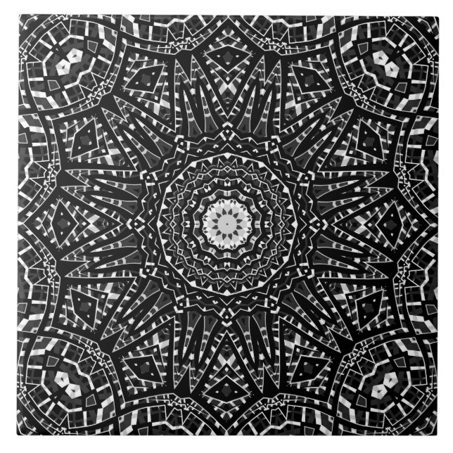 Abstrato moderna de ornamentação branca, sem costu (Frente)