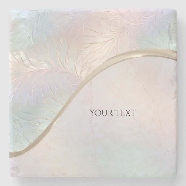 Abstrato moderna Porta copos de pedra iridescente (Frente)